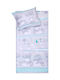 Viopros Baby Bettbezug Set mit Kissenbezug Freddy Gray 120x160cm.
