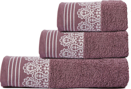 SB Home Σετ 3τμχ Alma Violet Βάρους 550gr/m² SB Home Σετ 3τμχ Alma Violet Βάρους 550gr/m²