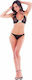 Barely Bare Ribbon Tie Bralette Set Sexy Σετ Εσωρούχων με Δαντέλα & Ζαρτιέρες Black 2τμχ