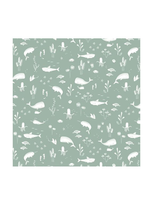 Little Dutch Kids Wallpaper Ocean Mint L53xH1000cm