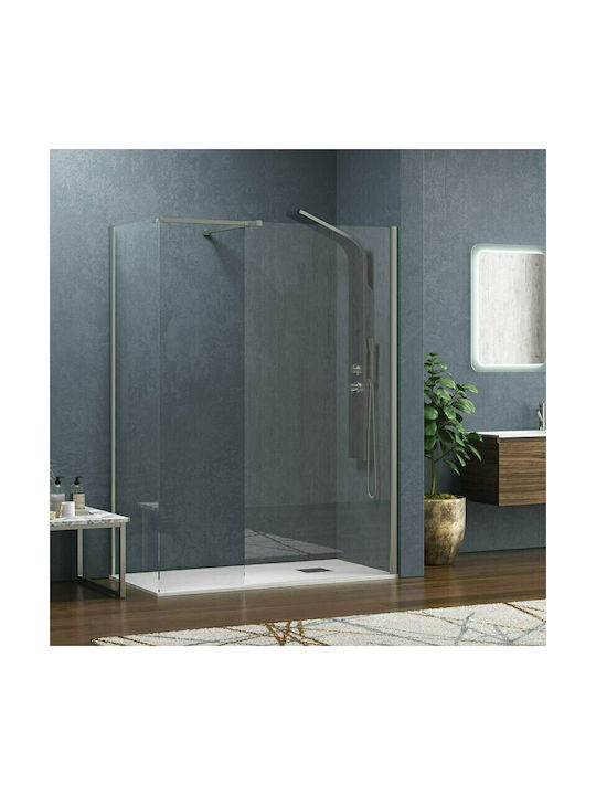 Karag Walkin 2 Διαχωριστικό Ντουζιέρας 150x200cm Clear Glass Nero 5206836058238