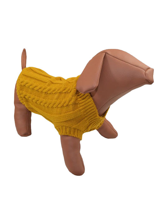 Woofmoda Knitted Sweater Dog Shirt Yellow in Yellow color 27cm. 931-1005-1200