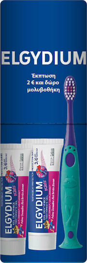 Elgydium Kids Promo Pack Baby Toothpaste for 2+ Years with Berries Flavor 50ml