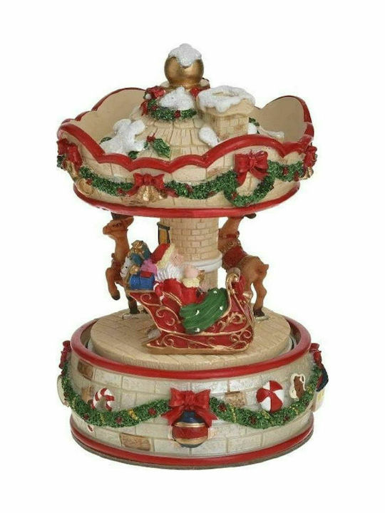 Inart Christma Decorative Decorative Scenery with Music and Drive 16x11x11cm