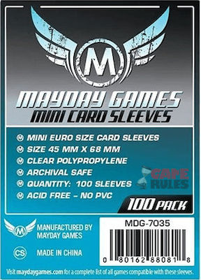 Mayday Games 100 Θήκες για Κάρτες Sleeves Mini Euro 45x68 χιλ.