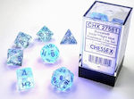 Chessex Luminary Icicle/ Light Blue Polyhedral Zaruri Set de 7 zaruri 27581