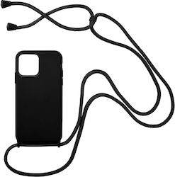 Sonique CarryHang Back Cover Σιλικόνης με Λουράκι Μαύρο (iPhone 13 Pro Max)