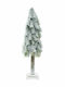 Christmas Tree Slim Snowy 60cm and with Wooden Cross Base