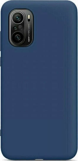 Hurtel Soft Flexible Rubber Back Cover Silicon Albastru închis (Poco F3 / Mi 11i)