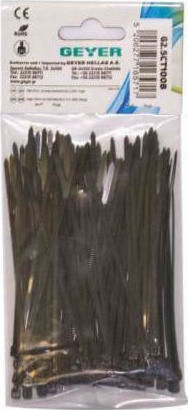 Geyer Πλαστικά Δεματικά Καλωδίων 370mmx3.6mm σε Μαύρο χρώμα (100τμχ) G3.6CT370B