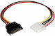 StarTech 15-Pin Sata - 4-Pin Molex Cable 0.3m Πολύχρωμο LP4SATAFM12