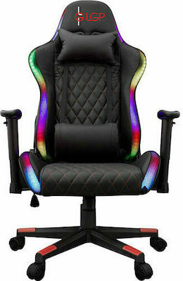 Lamtech LGP022179 Gaming Chair with Adjustable Armrests and RGB Lighting Black