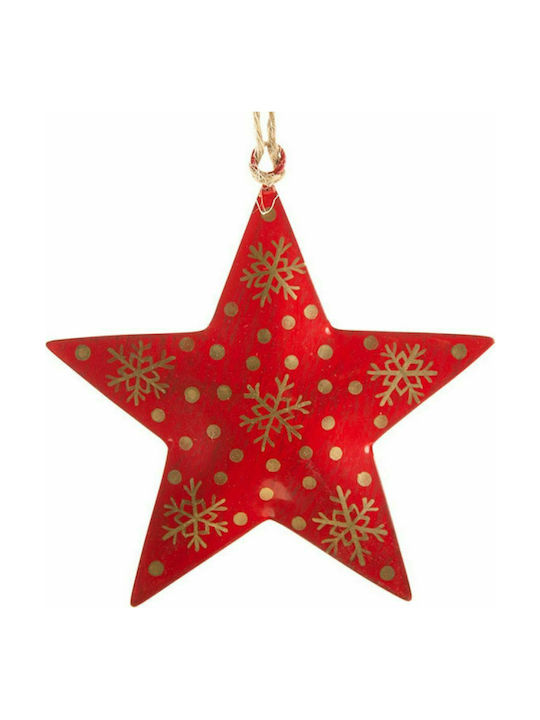 Synchronia Christmas Star Ornament Red 12x12cm