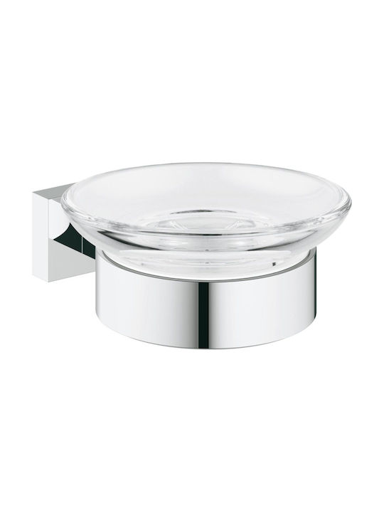 Grohe Cube Σαπουνοθήκη Επιτοίχια Inox Ασημί