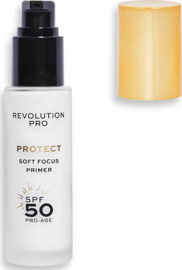 Revolution Beauty Protect Soft Focus Grundierung SPF50 Primer Gesicht in Cremiger Form mit 50LSF 27ml