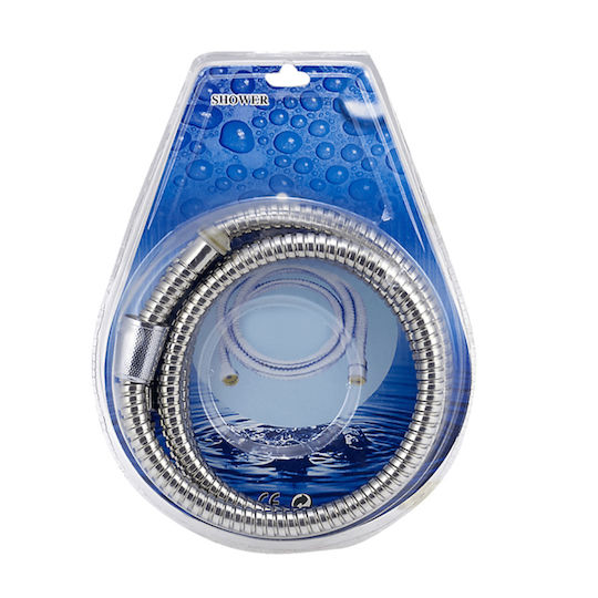 TnS Furtun de duș spiralat Metalic 200cm Argint