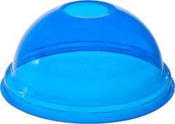 Πλαστικά Θράκης Καπάκια Ποτηριού μιας Χρήσης Kuppel-Deckel in Blau Farbe (100Stück)
