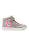 Kinder Sneakers Hoch mit Klettverschluss Silber