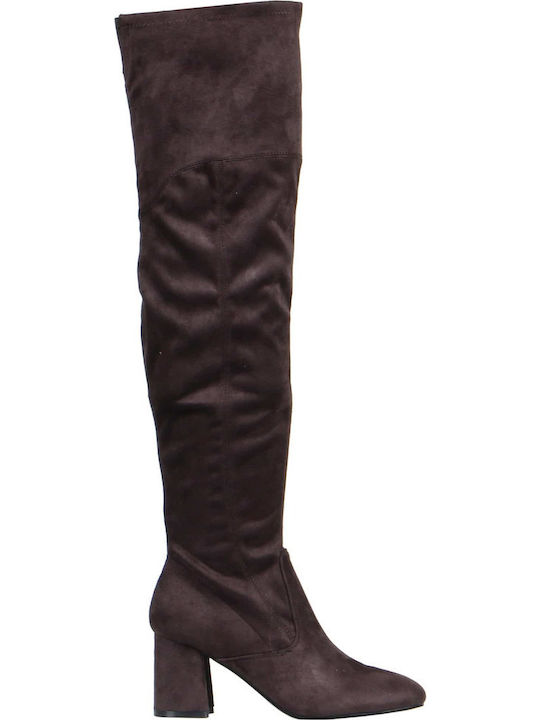 Ravin2 Wildleder Damenstiefel Über dem Knie Gray