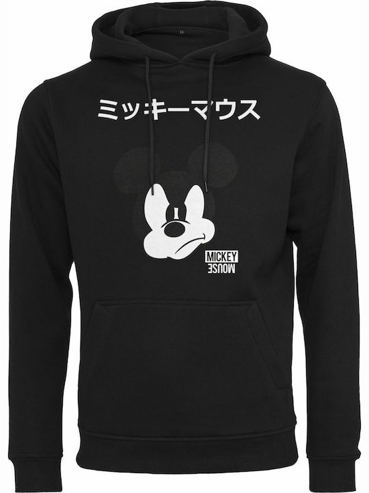 Merchcode Japanese Φούτερ με Κουκούλα Μαύρο