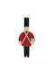 Hängendes Ornament Soldat Hölzern Rot 5.5x12cm