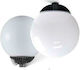 Geyer Luna Globe Outdoor Floor Lamp 20W with Warm White Light IP65 White
