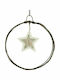 Synchronia Christmas Wooden Decorative Wreath 7.5cm Small with star
