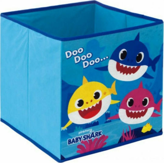 Arditex Kinder Aufbewahrungskorb aus Stoff Baby Shark Blau 1Stück