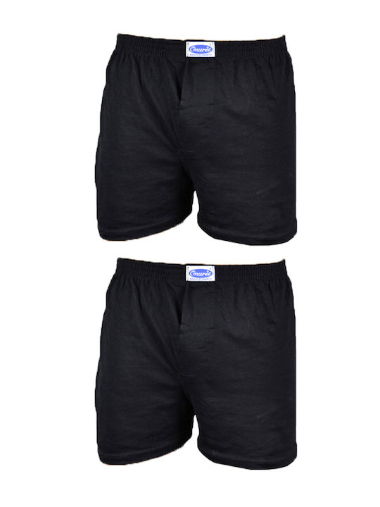 Onurel Herren Boxershorts Schwarz 2Packung