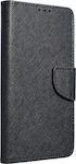 Fancy Synthetic Leather Wallet Black (Redmi 10 / 10 2022)