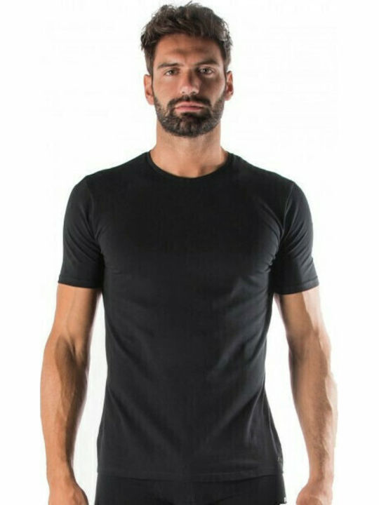 FILA Men's Undershirts Short-sleeved in Black C...