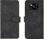 Όψη Ρετρό Synthetic Leather Wallet Black (Poco X3 NFC / X3 Pro)