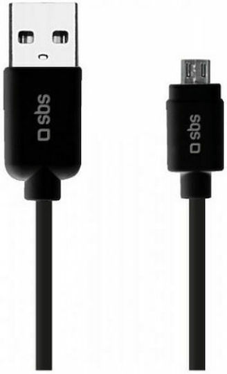 SBS Regular USB 2.0 to micro USB Cable Μαύρο 1m (LTHL200)