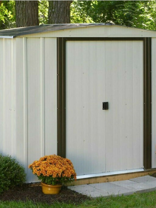 Depozit Metalic De Grădină Galvanizat Newport Coffee L2,534xLățime1,81xÎnălțime1,9m