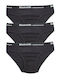 Herren Slips Schwarz 3Packung