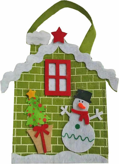 XMASfest Weihnachtliche Stoff Figur Korb Grün 15x15x6cm