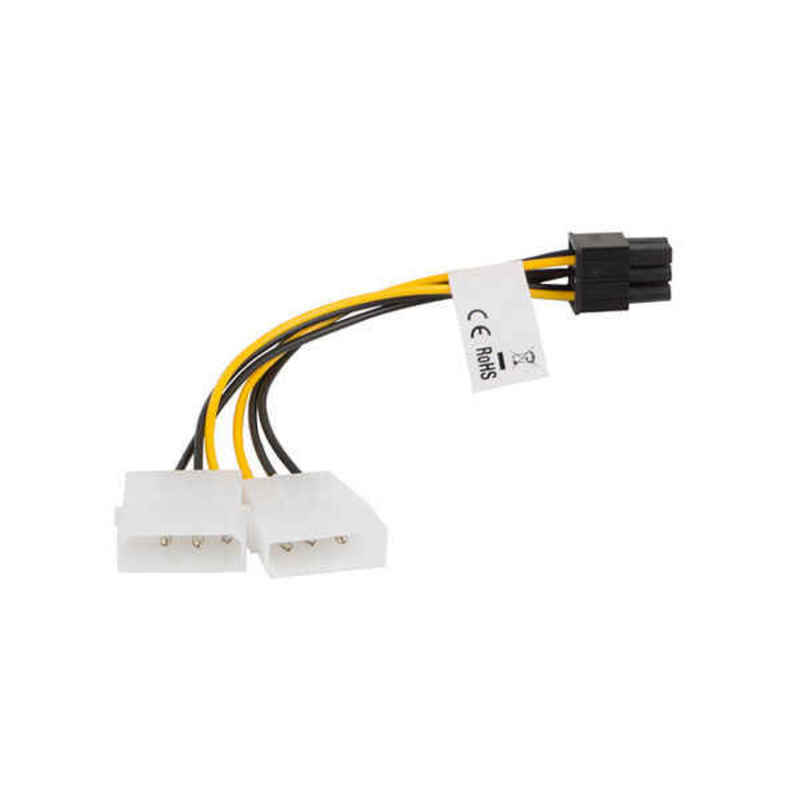 Lanberg 2x 4-Pin Molex - 6-Pin PCIe Cable 0.15m Πολύχρωμο (CA-HD6P-10CU