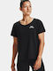 Under Armour Rush Energy Core Damen Sport T-Shirt Schwarz