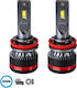 GloboStar Lampen Auto Extreme Series H9 Canbus LED 6000K Kaltes Weiß 9-32V 100W 2Stück