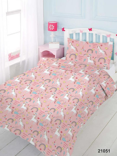 Marwa Kinderbettbezüge Set Einzel Rosa