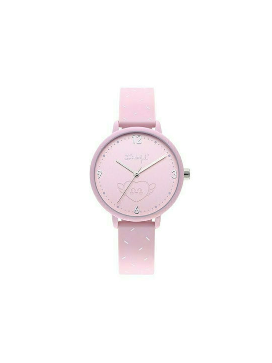 Mr Wonderful Watch with Pink Leather Strap