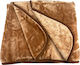 Chios Hellas 35109 Blanket Spanish Velvet Queen 220x240cm. Brown / Beige