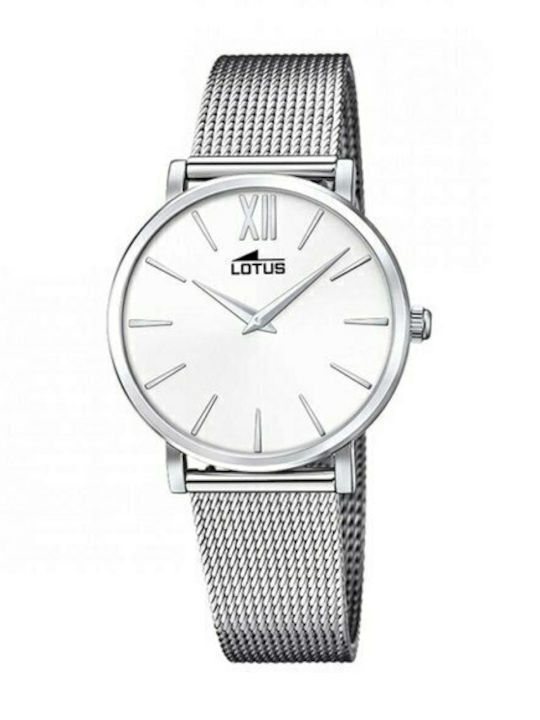 Lotus Watches Ceas de Damă cu Argintiu Brățară Metalică