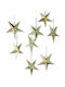 Synchronia Fabric Christmas Decorative Hanging Star 4x22.5cm 8pcs Gold