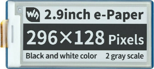 Waveshare E-paper E-ink Display 2.9'' 296x128px Spi Black White Raspberry Pi Pico Waveshare 19408