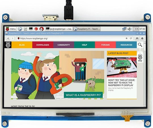 Waveshare Pi Дисплей 7" HDMI 1024x600 Резистивен Тъчскрийн