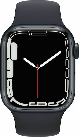 Apple Watch Series 7 Aluminium 45mm Waterproof with Heart Rate Monitor (Midnight)