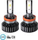 GloboStar Lampen Auto F2 Line H16 Canbus LED 6000K Kaltes Weiß 9-32V 100W 2Stück