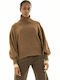 Vero Moda Women's Long Sleeve Sweater Turtleneck Brown