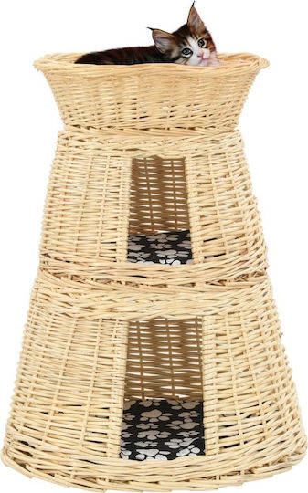 vidaXL Гнездо Котка Кафяв 47x34x60см